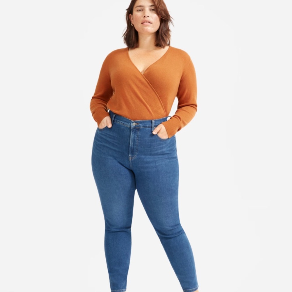 High-Waisted Blue Jeans